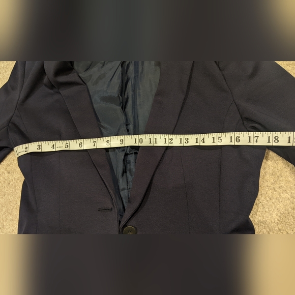 H&M Navy Blue Blazer Suit Jacket - Picture 13 of 15
